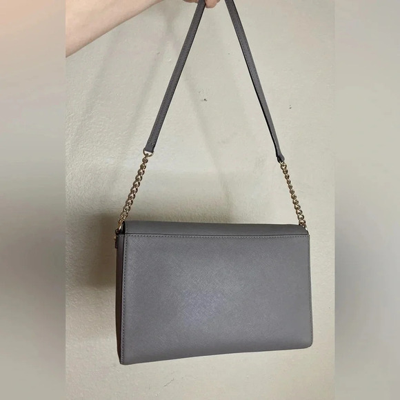NWOT Kate Spade Cameron Saffiano Leather Gray Crossbody - Picture 6 of 12